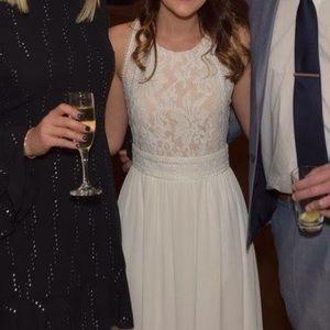 White Lace- Top Maxi Dress